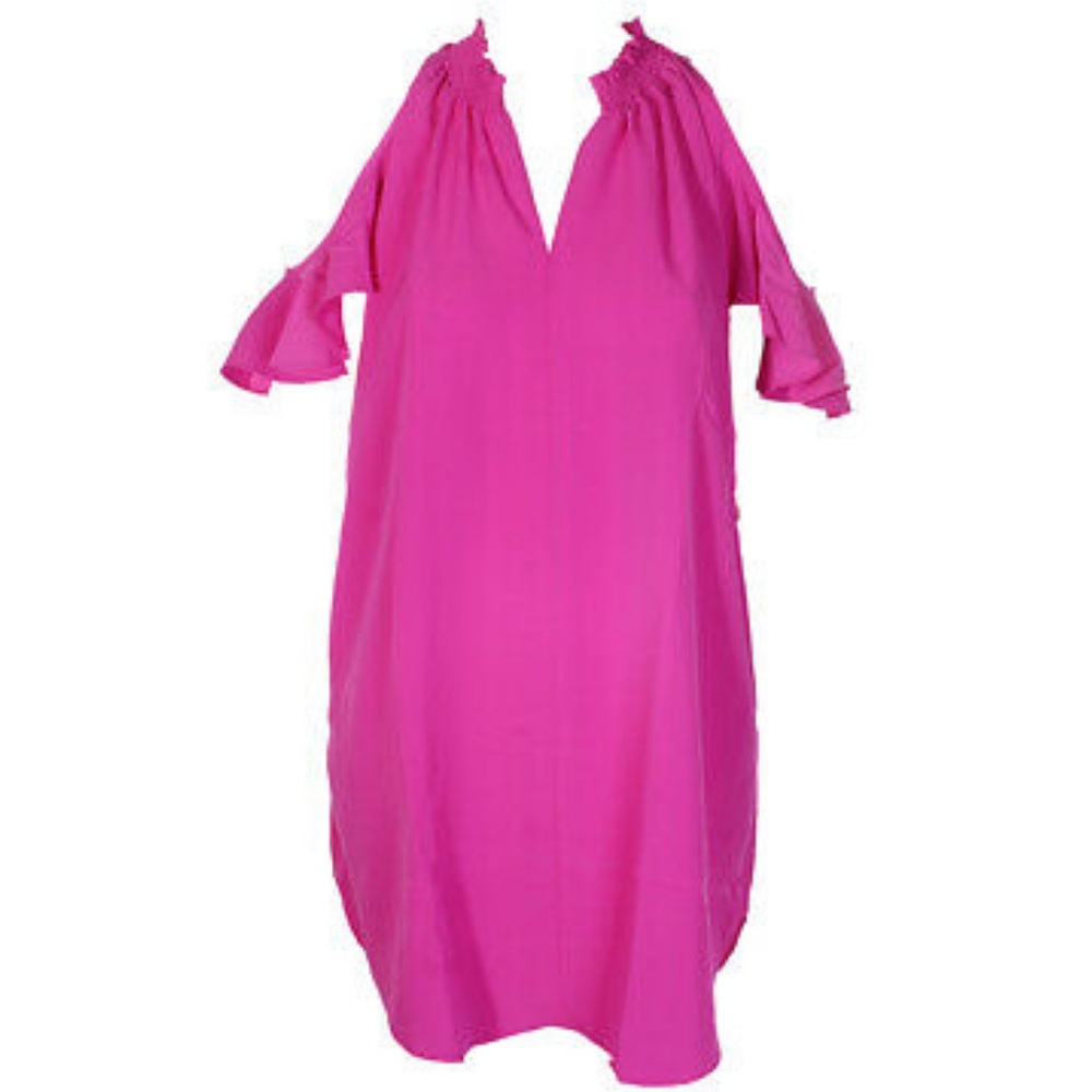 Rachel Roy Womens Pink Crepe Cold Shoulder Dress